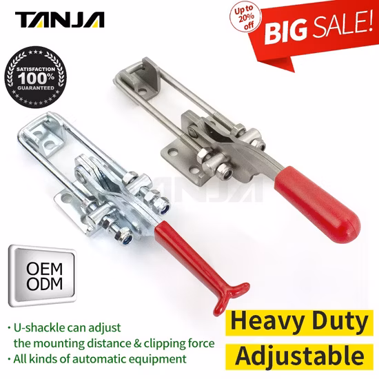 ステンレススチール製の堅牢で個別に調整可能なトグルクランプ